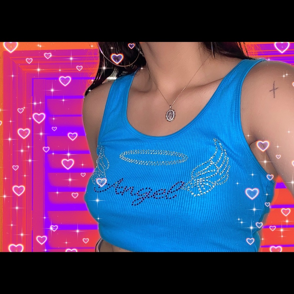 ✨ Angel Rhinestone Tank Top✨ - Picture 7 of 10